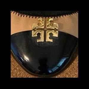 Tory Burch Ballet Flats - tan and black. Size 10
